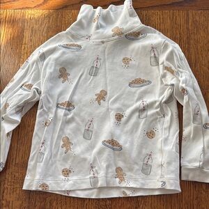 White Turtleneck with Cookie Print